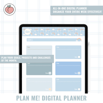 PLAN ME! BLUE CLOUDS | DIGITAL PLANNER 