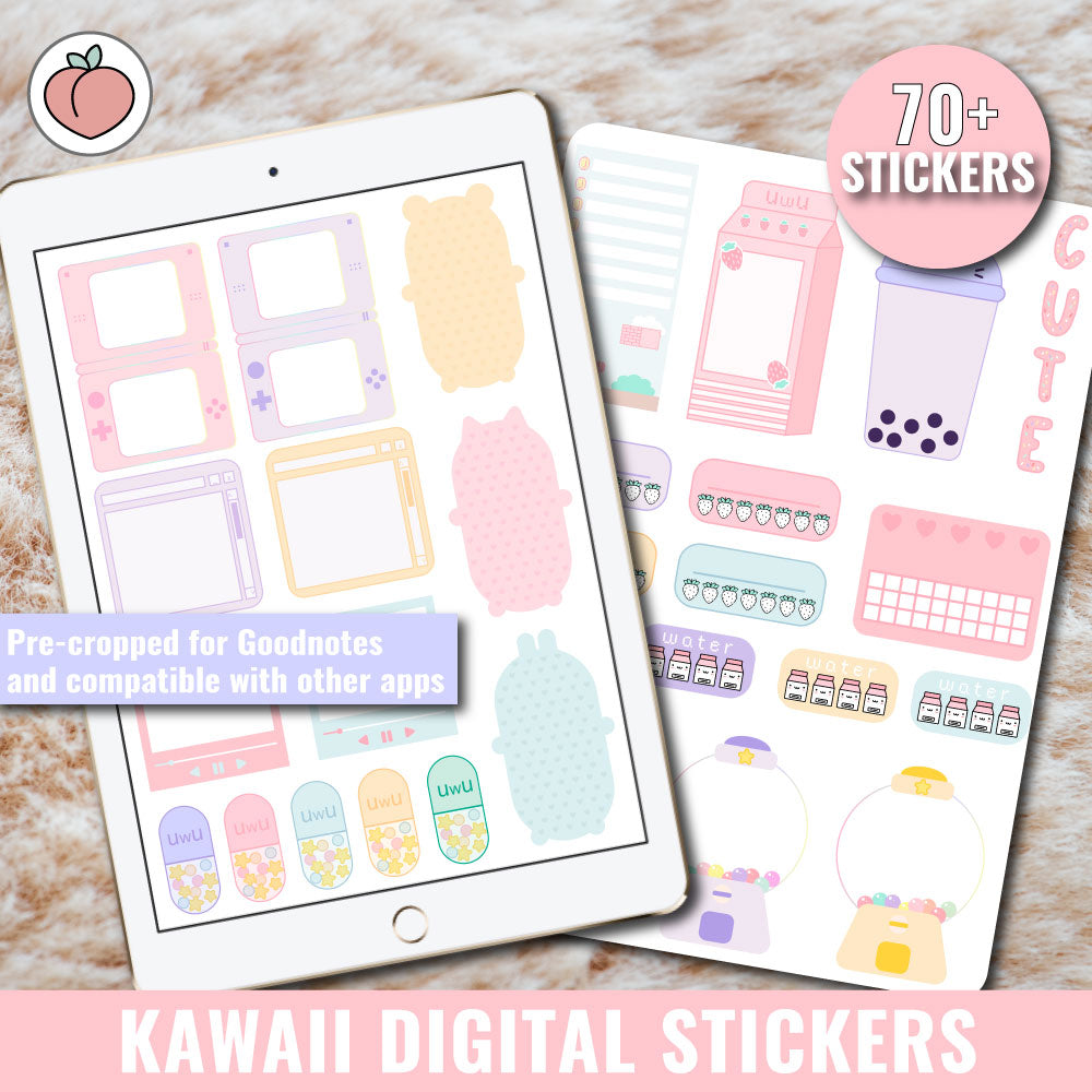 KAWAII DIGITAL STICKERS | Versión en inglés