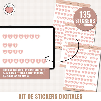 KIT DE STICKERS DIGITALES | EDICIÓN CORAZÓN