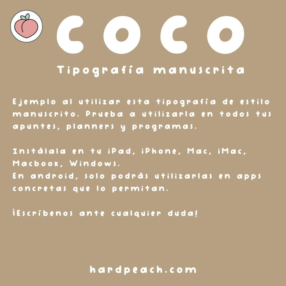 TIPOGRAFÍA MANUSCRITA COCO | FUENTE ESCRITA A MANO