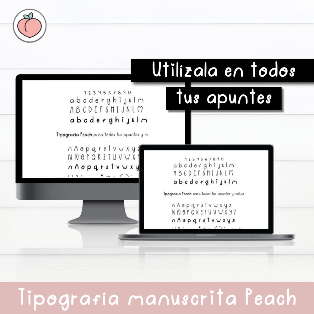 TIPOGRAFÍA MANUSCRITA PEACH  | FUENTE ESCRITA A MANO