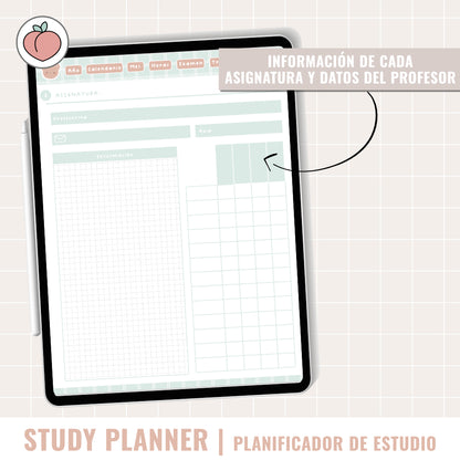 STUDY DIGITAL PLANNER UNDATED | Spanish version