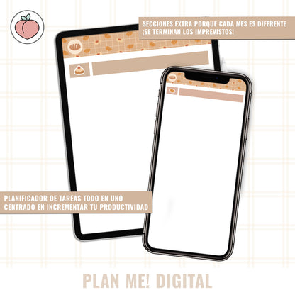 PLAN ME! DIGITAL - VERTICAL PLANNER UNDATED SWEET BRUNCH | Spanish version