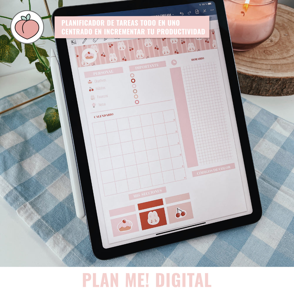 VERTICAL PLANNER WITHOUT DATES - KAWAII DREAM | Spanish version