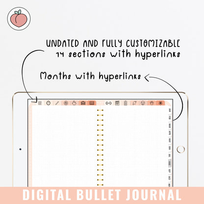 DIGITAL BULLET JOURNAL | PEACH EDITION