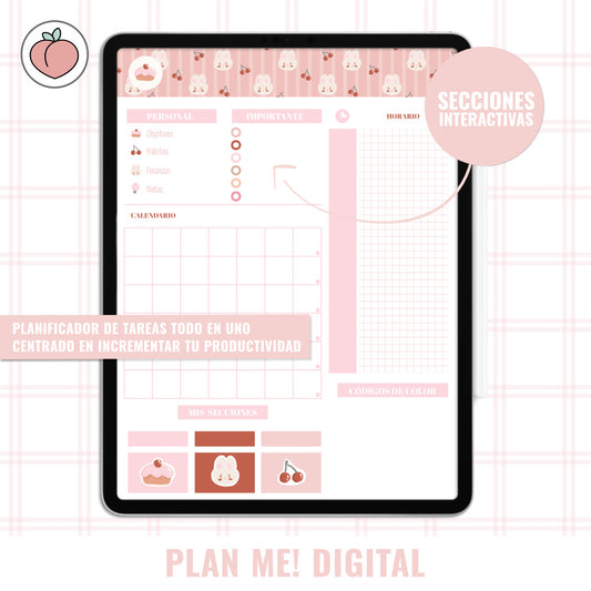 PLANIFICADOR DIGITAL MENSUAL SIN FECHAS Y REUTILIZABLE - KAWAII DREAM | PLAN ME! DIGITAL