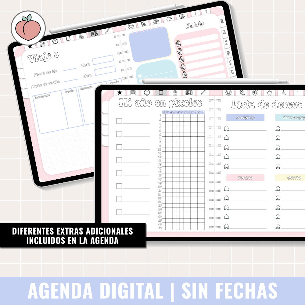 DIGITAL PLANNER UNDATED | DAY PER PAGE - Spanish version
