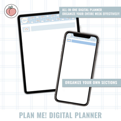 PLAN ME! BLUE CLOUDS | DIGITAL PLANNER 