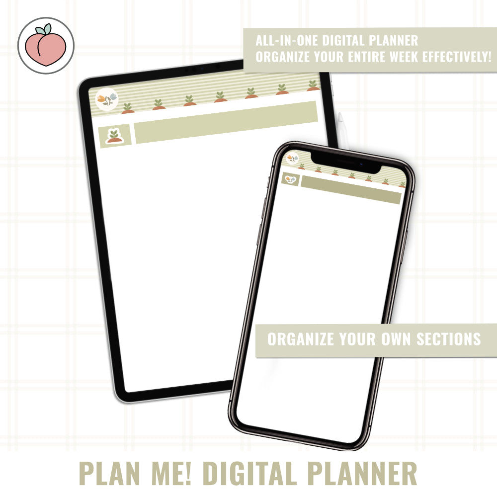 PLAN ME! GREEN GARDEN | DIGITAL PLANNER 