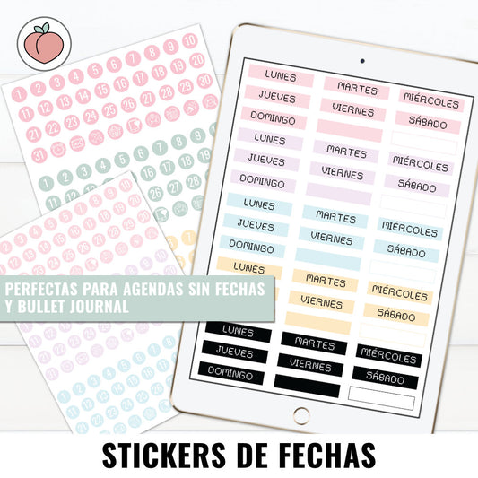 STICKERS DE FECHAS PARA AGENDAS | PEGATINAS