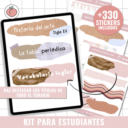 KIT DE STICKERS PARA ESTUDIANTES | PEGATINAS DIGITALES