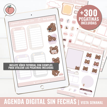 AGENDA DIGITAL SIN FECHAS | VISTA SEMANAL