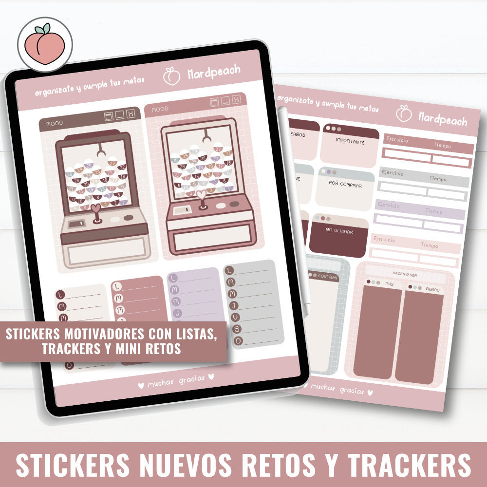 Pack de stickers digitales de retos y trackers para superar 2022 ...