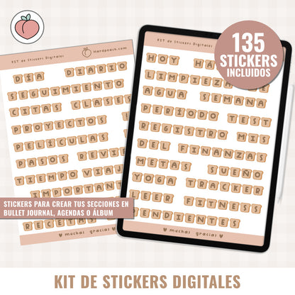 KIT DE STICKERS DIGITALES | EDICIÓN TOSTADAS