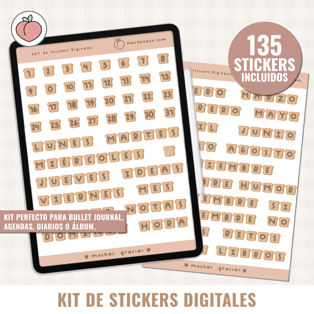 KIT DE STICKERS DIGITALES | EDICIÓN TOSTADAS