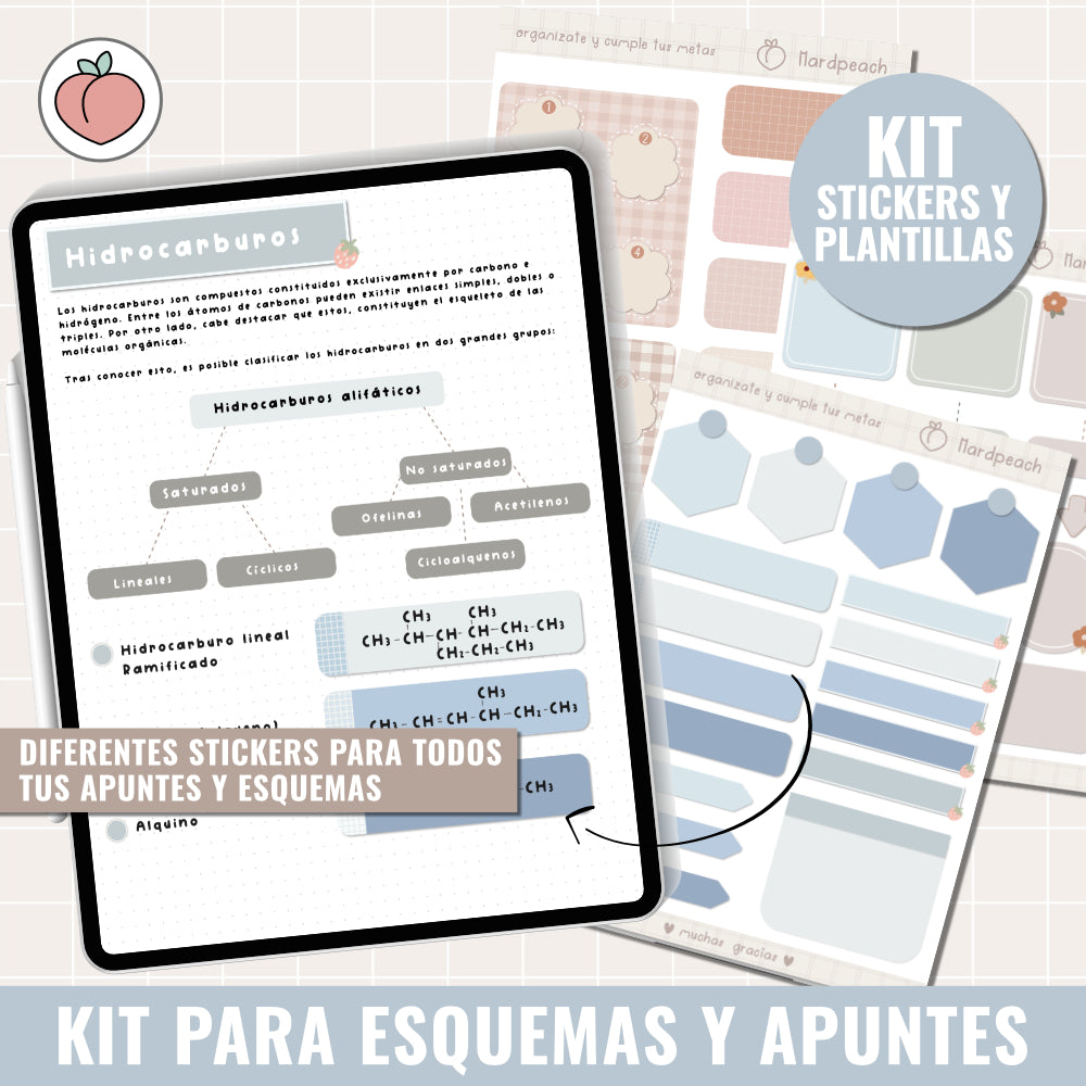 KIT DE STICKERS PARA ESTUDIANTES | ESQUEMAS Y APUNTES