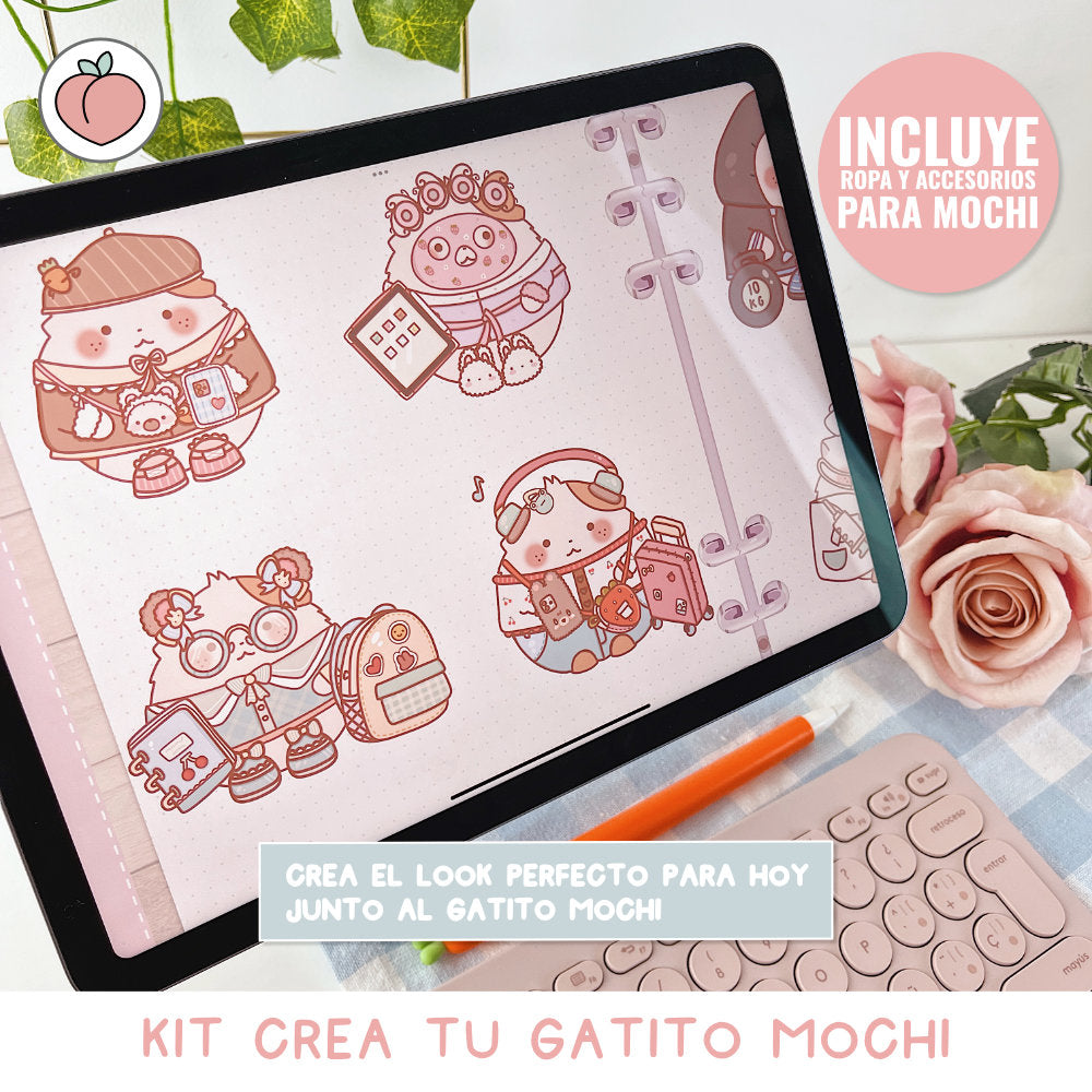 KIT CREATE YOUR MOCHI KITTY | DIGITAL STICKERS