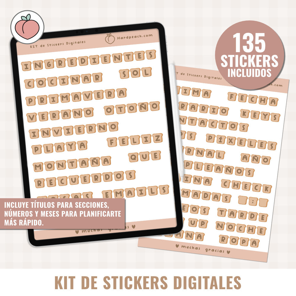 KIT DE STICKERS DIGITALES | EDICIÓN TOSTADAS