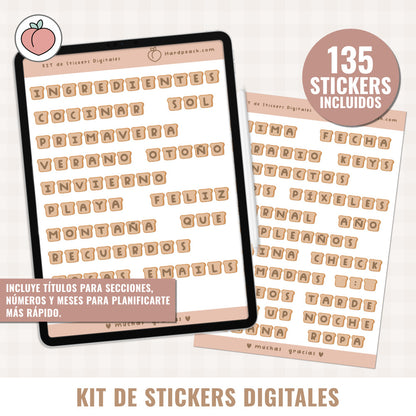 KIT DE STICKERS DIGITALES | EDICIÓN TOSTADAS