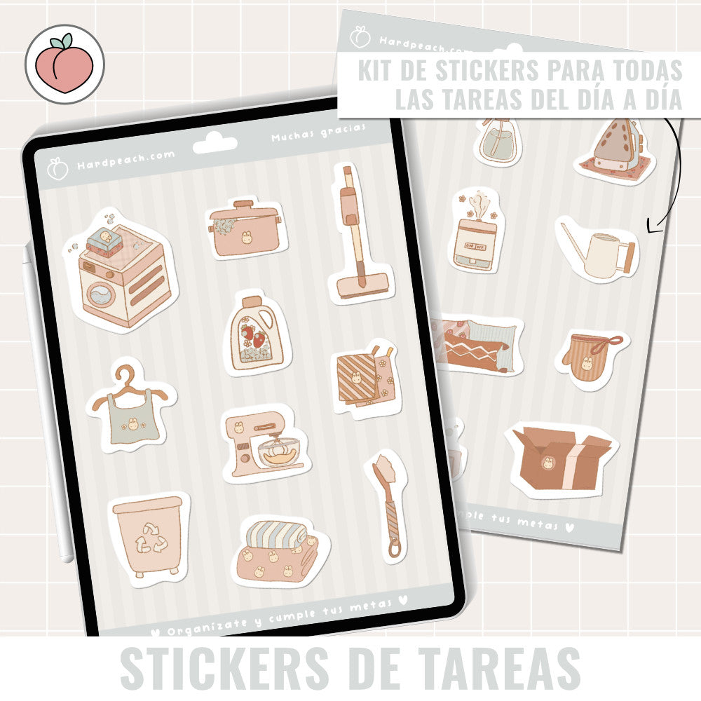 stickers adultos tareas