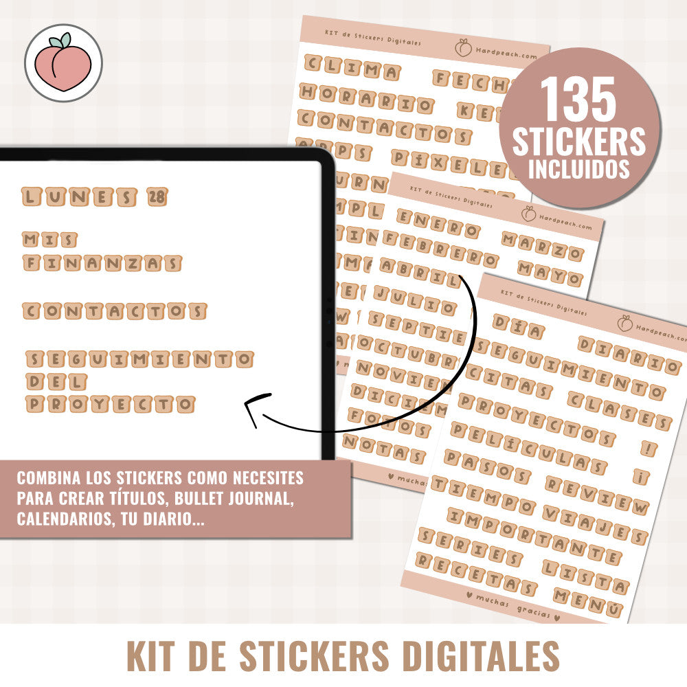 KIT DE STICKERS DIGITALES | EDICIÓN TOSTADAS