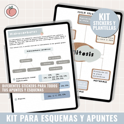 KIT DE STICKERS PARA ESTUDIANTES | ESQUEMAS Y APUNTES