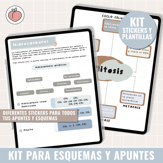 KIT DE STICKERS PARA ESTUDIANTES | ESQUEMAS Y APUNTES