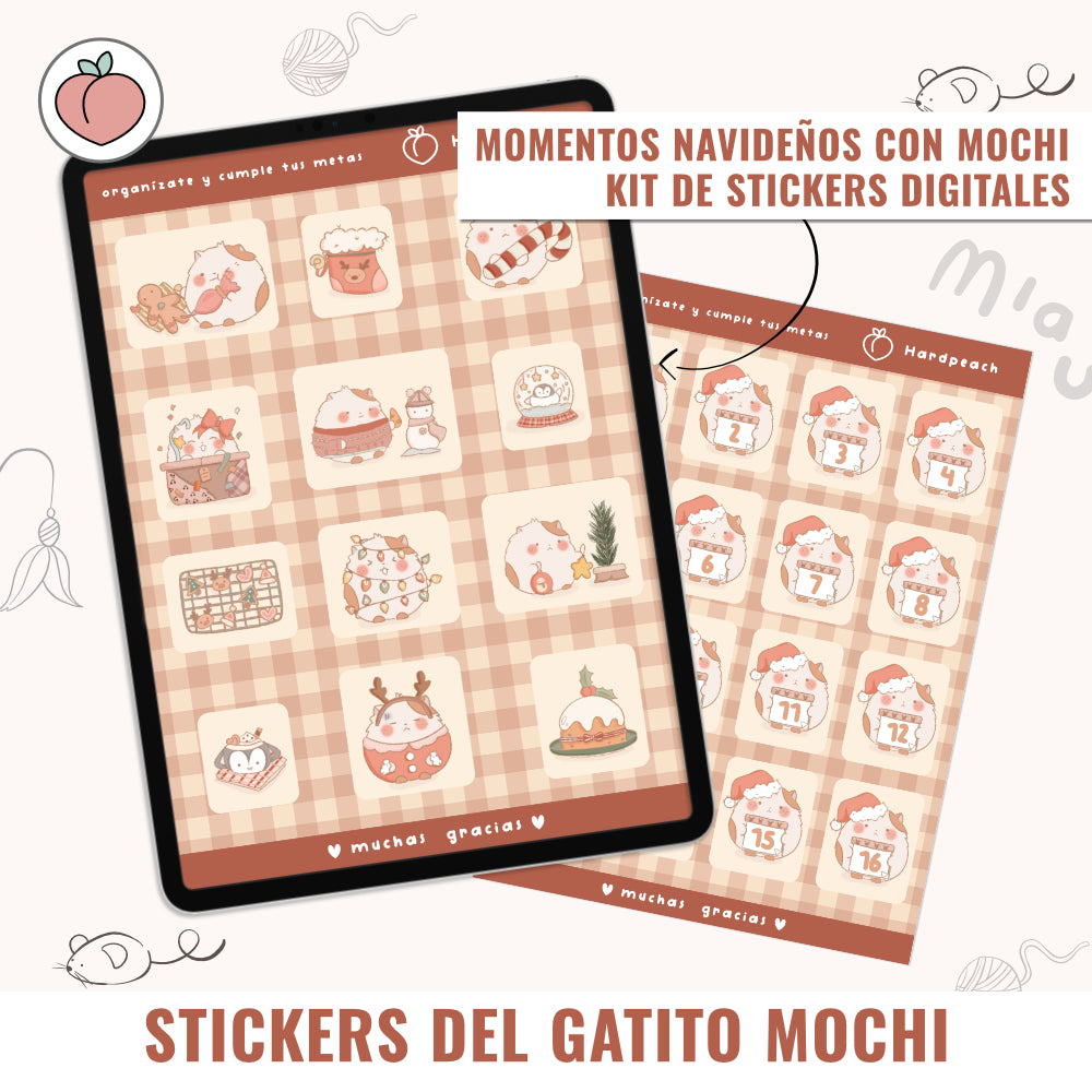 stickers navidad gato