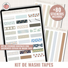 Load image into Gallery viewer, KIT DE WASHI TAPES | STICKERS DIGITALES
