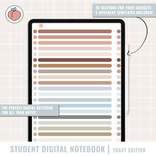 Load image into Gallery viewer, STUDENT DIGITAL NOTEBOOK | TOAST EDITION
