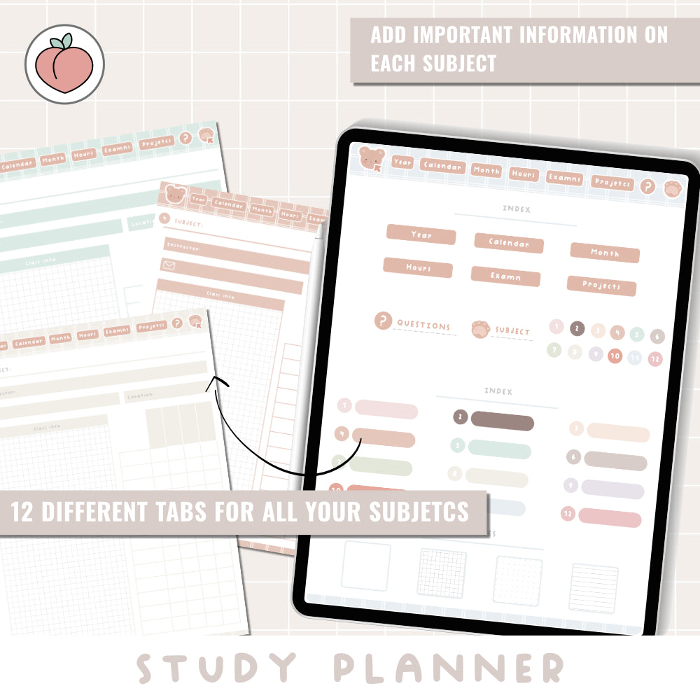 STUDENT DIGITAL PLANNER | STUDY PLANNER
