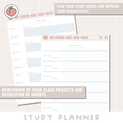 STUDENT DIGITAL PLANNER | STUDY PLANNER