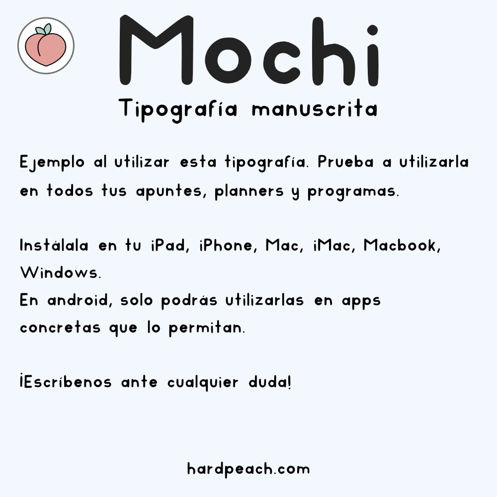 TIPOGRAFÍA MANUSCRITA MOCHI | FUENTE ESCRITA A MANO