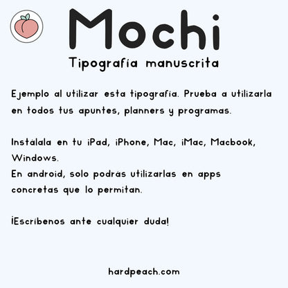 TIPOGRAFÍA MANUSCRITA MOCHI | FUENTE ESCRITA A MANO