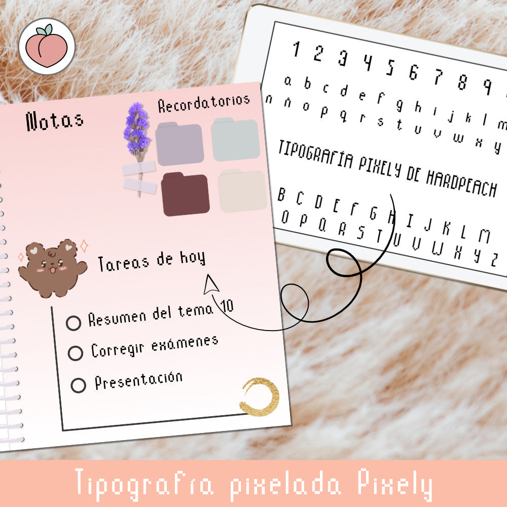 TIPOGRAFÍA PIXELY | ESTILO PÍXEL PARA TUS APUNTES, BULLET JOURNAL Y TÍTULOS