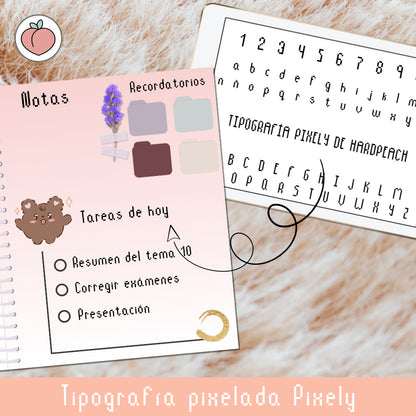 TIPOGRAFÍA PIXELY | ESTILO PÍXEL PARA TUS APUNTES, BULLET JOURNAL Y TÍTULOS