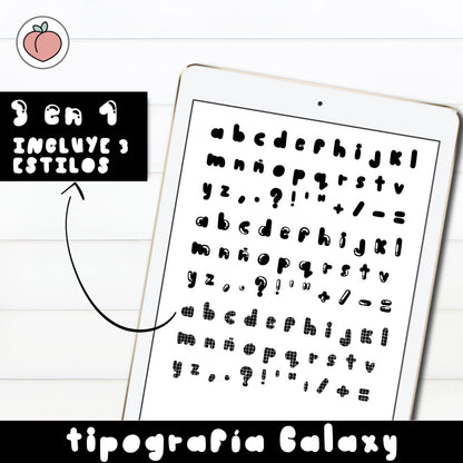TIPOGRAFÍA GALAXY | ESTILO REDONDEADO PARA TÍTULOS, ENCABEZADOS, BULLET JOURNAL...
