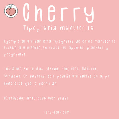 TIPOGRAFÍA MANUSCRITA  CHERRY | FUENTE ESCRITA A MANO