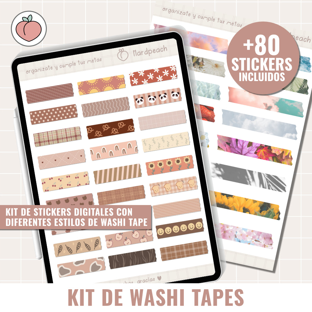 Kit de Washi tapes | Stickers digitales – HardPeach